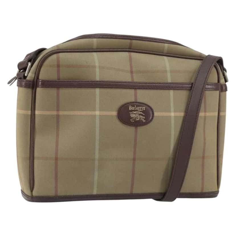 Burberry Nova check Shoulder bag Beige Canvas Good condition - Front View