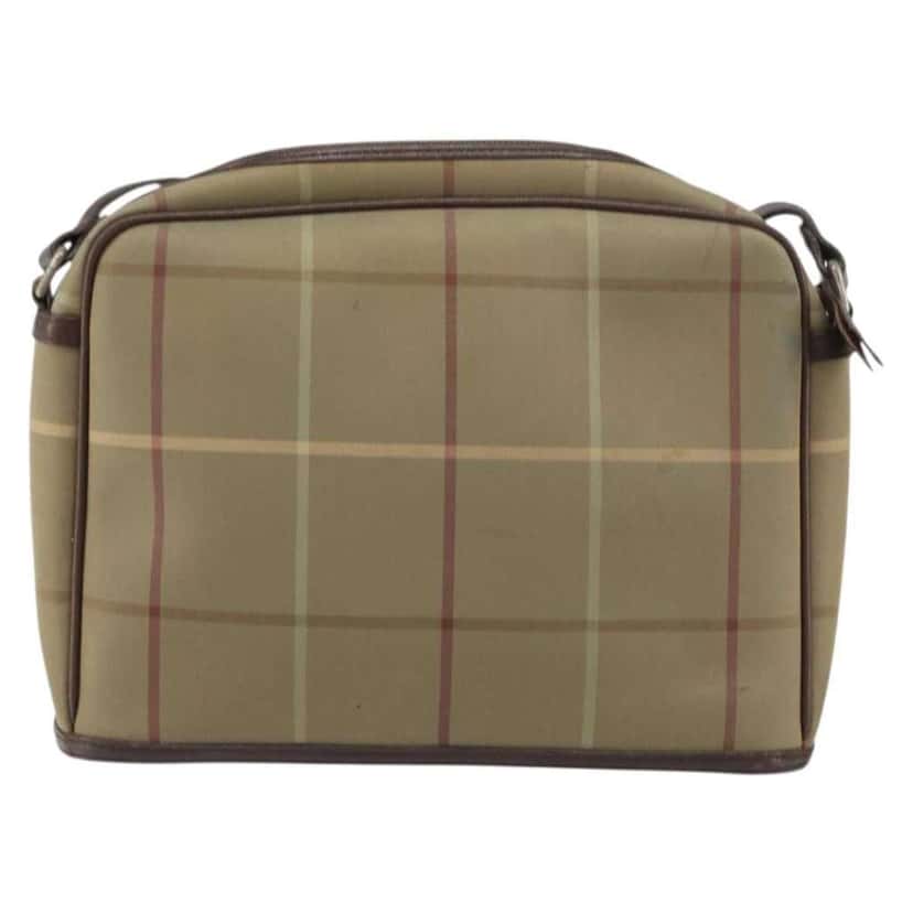 Burberry Nova check Shoulder bag Beige Canvas Good condition - Back View