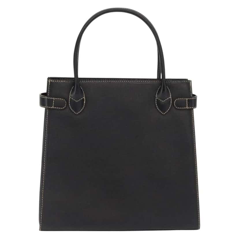 Burberry Vintage Handbag Black Leather Good condition - Back View