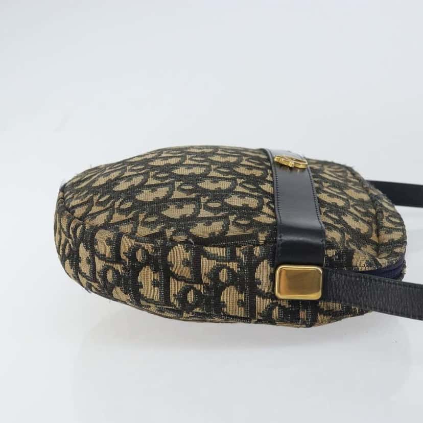 Christian Dior Vintage Trotter Shoulder Bag Navy Canvas Good condition - Inside View