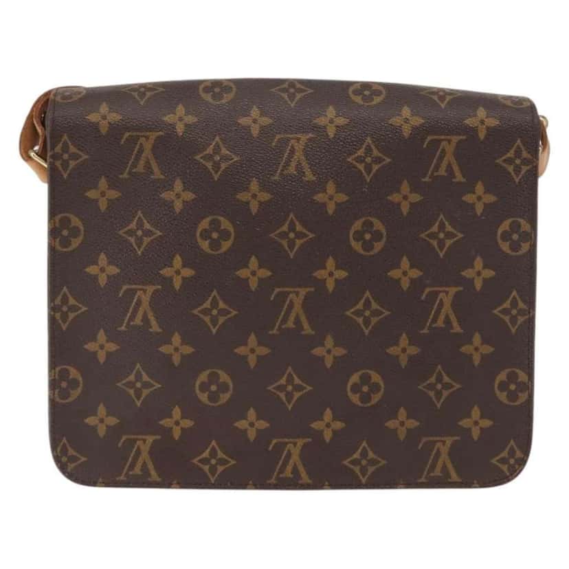 Louis Vuitton Cartouchiere Handbag Brown Canvas Good condition - Back View
