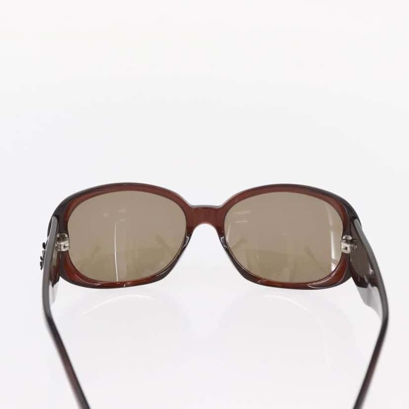 Chanel Camélia sunglasses Brown Plastic Good condition - Back View