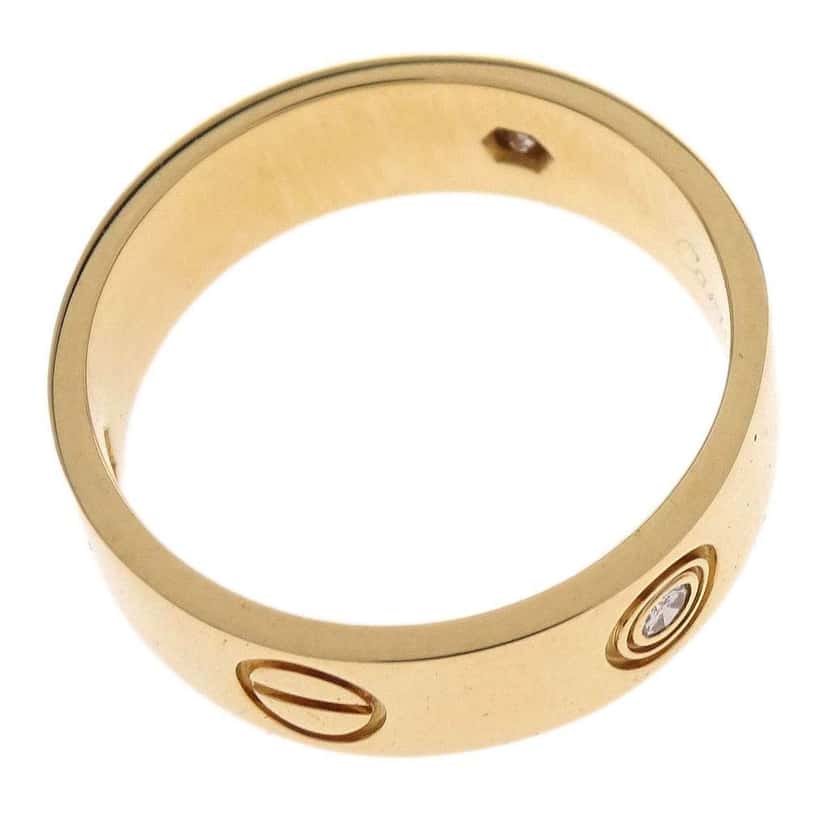 Cartier Love Wedding Band 1 Diamond Ring Gold Good condition - Back View