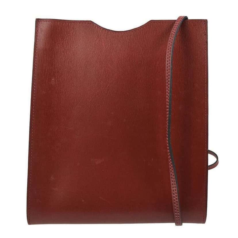 Hermès Onimaitou Pochette Burgundy Leather Good condition - Front View