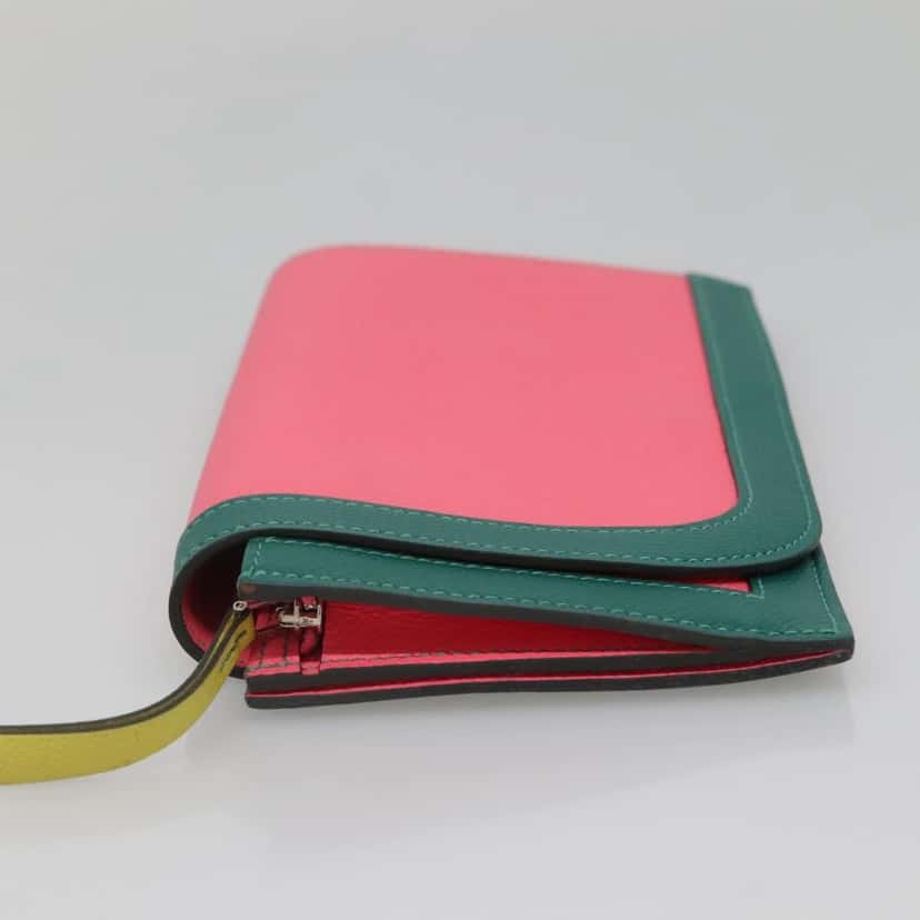 Hermès Camail Wallet Pink Leather Good condition - Inside View