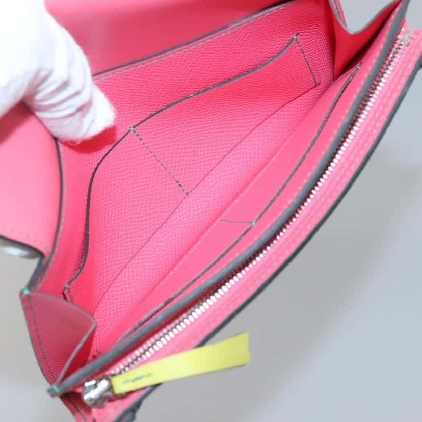 Hermès Camail Wallet Pink Leather Good condition - Box View