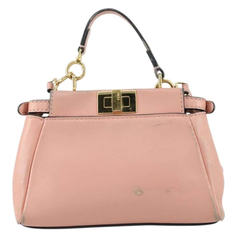 Fendi Peekaboo Bag Pink Leather Good condition - Back View