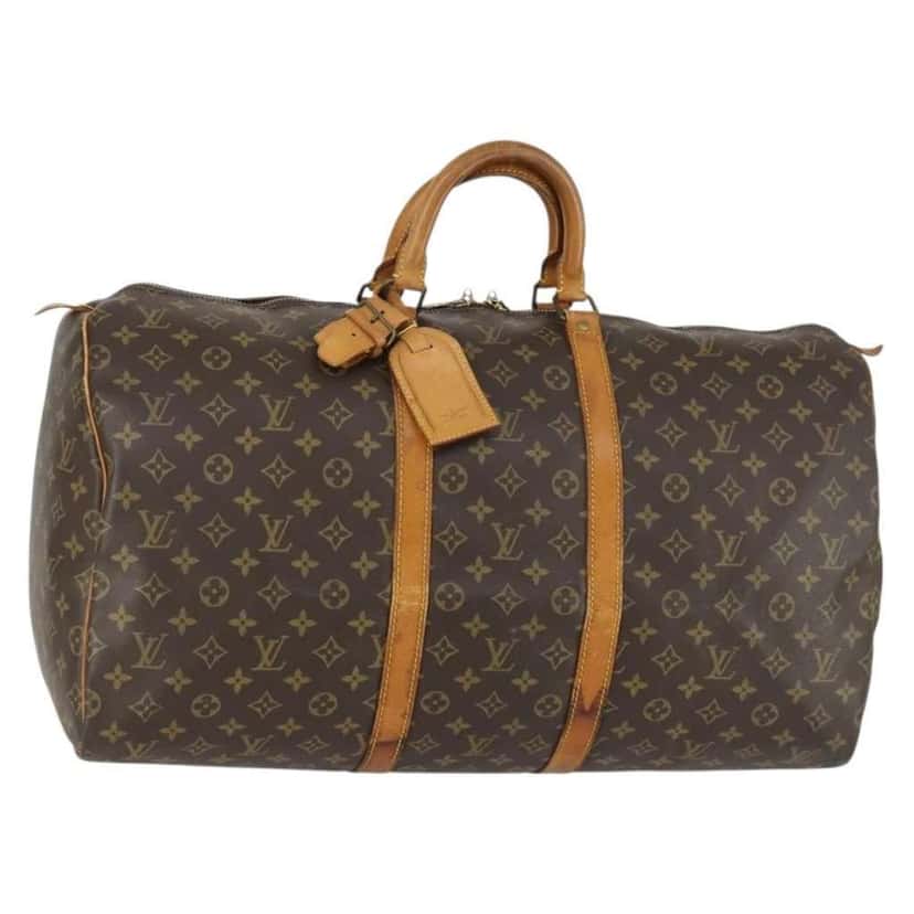 Louis Vuitton Keepall Bag Brown Canvas Good condition - Front View