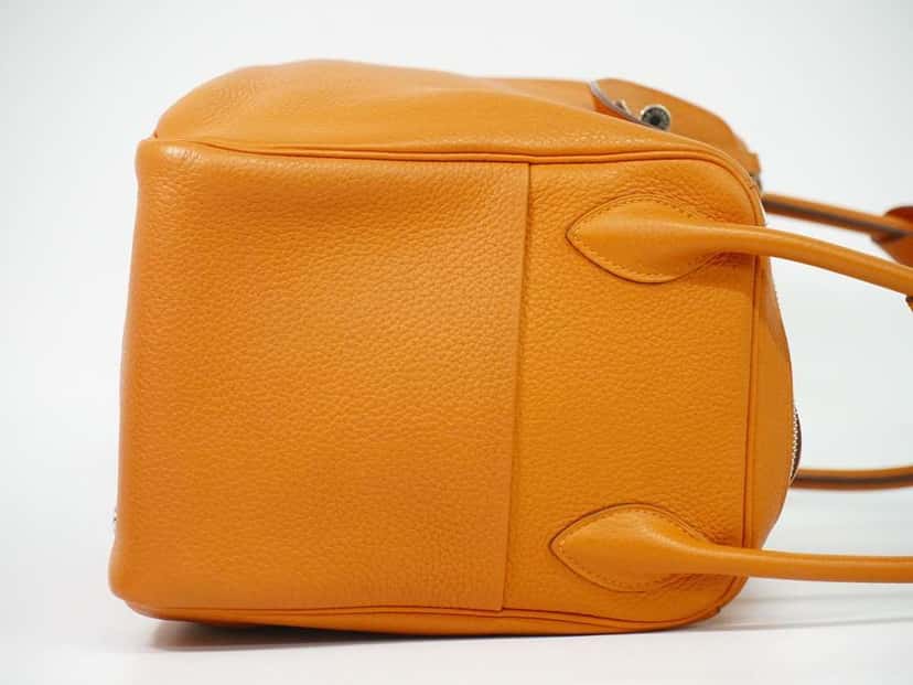 Hermès Lindy Bag Orange Leather Good condition - Inside View