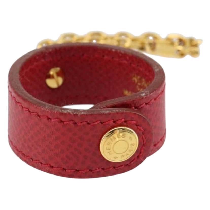 Hermès Vintage Glove Holder Red Leather Good condition - Front View