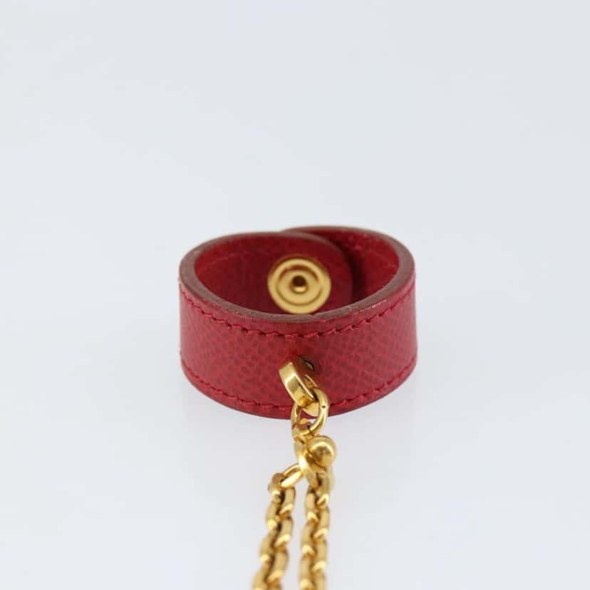 Hermès Vintage Glove Holder Red Leather Good condition - Inside View