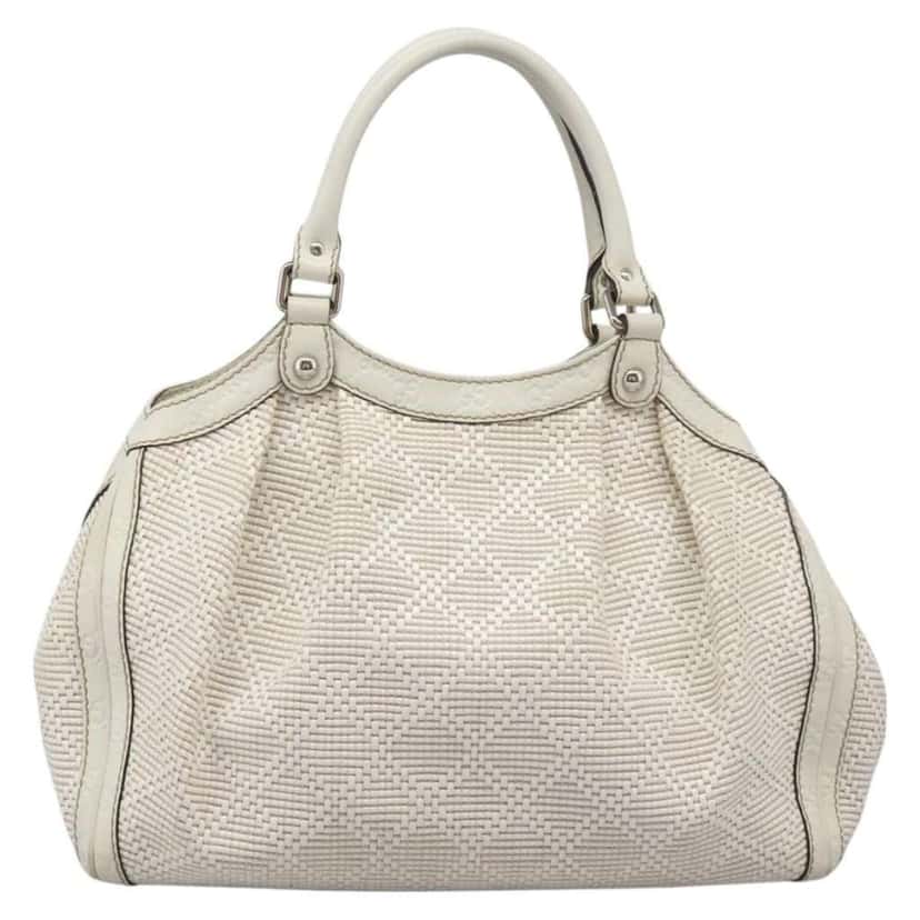Gucci Sukey Tote Silver Wood Good condition - Back View