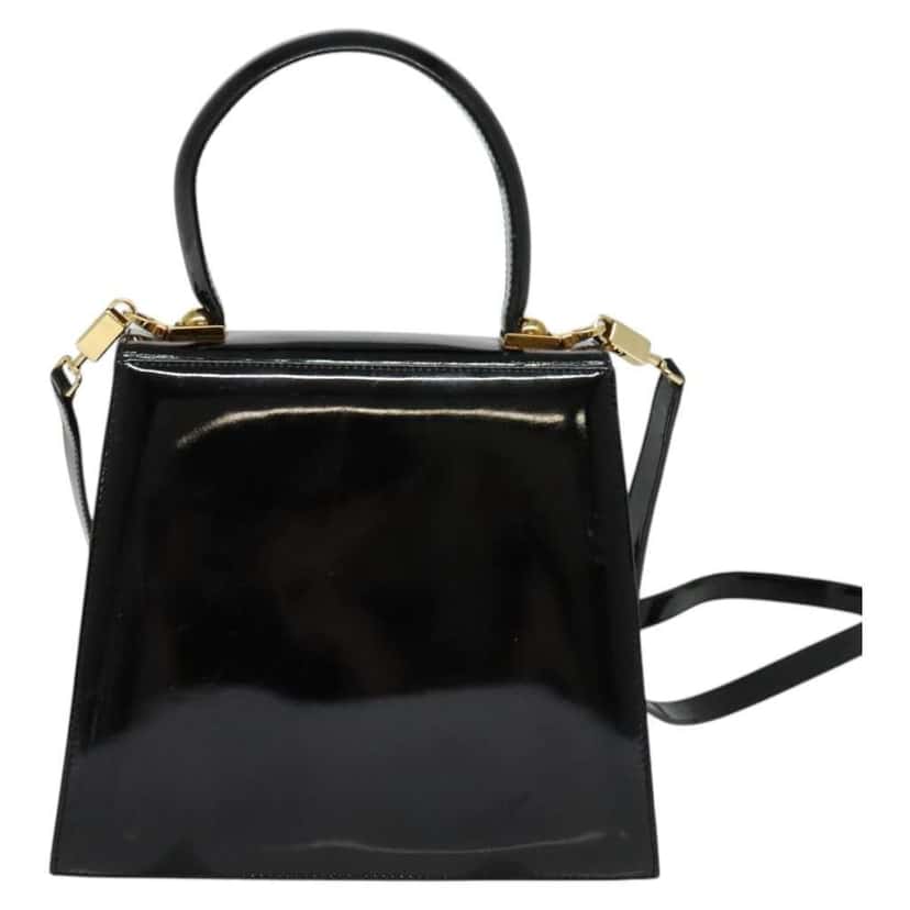 Salvatore Ferragamo Gancini Convertible Top Handle Bag Black Good condition - Back View