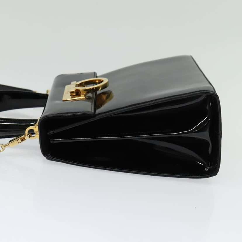Salvatore Ferragamo Gancini Convertible Top Handle Bag Black Good condition - Inside View