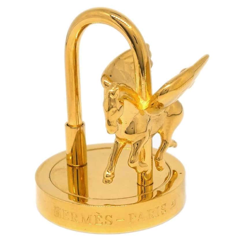 Hermès Pegasus Cadena Lock Charm Gold Good condition - Front View