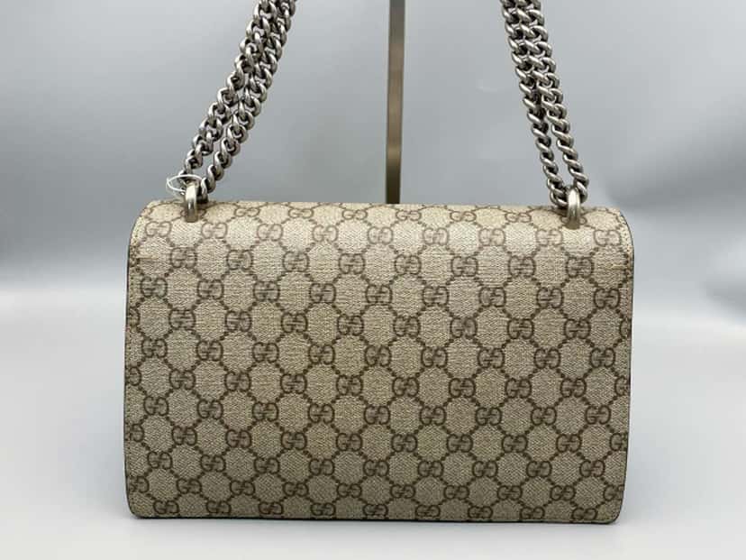 Gucci Dionysus Top Handle Chain Bag Beige Canvas Good condition - Back View