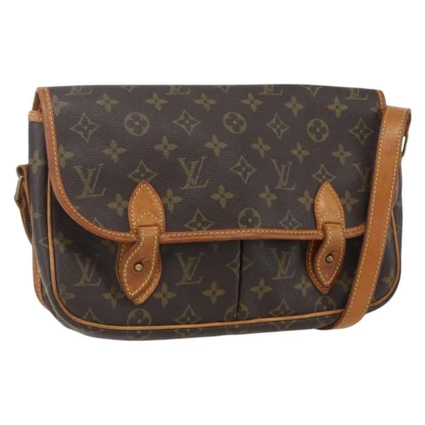 Louis Vuitton Sac Gibeciere Messenger Bag Brown Canvas Good condition - Front View