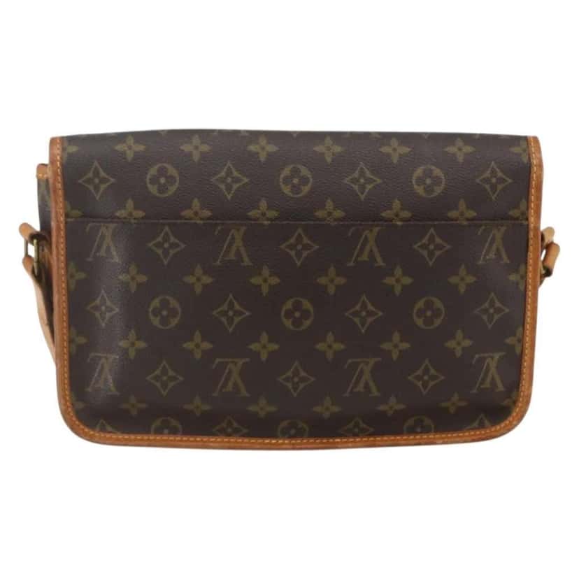 Louis Vuitton Sac Gibeciere Messenger Bag Brown Canvas Good condition - Back View