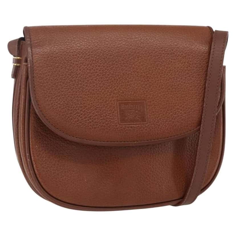 Burberry Vintage Shoulder Bag Brown Leather Good condition - Front View