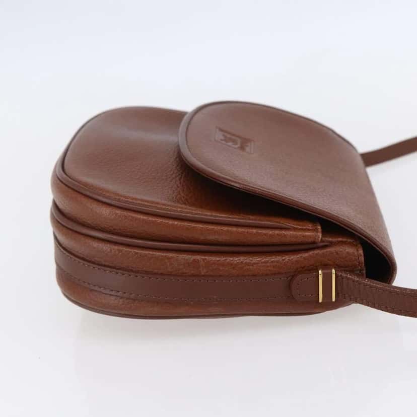 Burberry Vintage Shoulder Bag Brown Leather Good condition - Model View