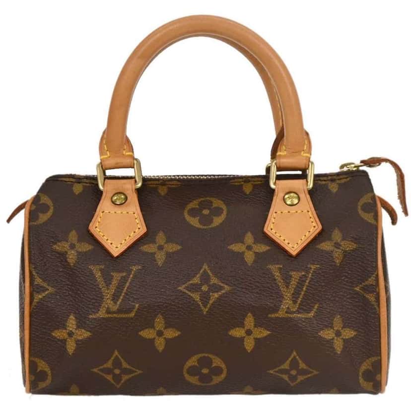 Louis Vuitton Speedy Mini HL Handbag Brown Canvas Good condition - Front View