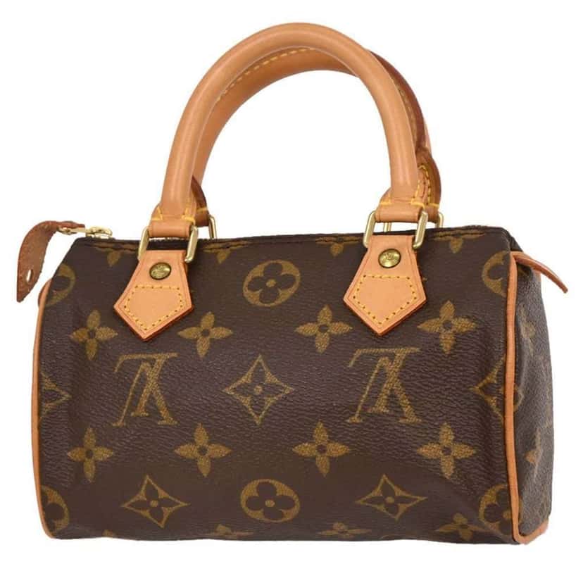 Louis Vuitton Speedy Mini HL Handbag Brown Canvas Good condition - Back View