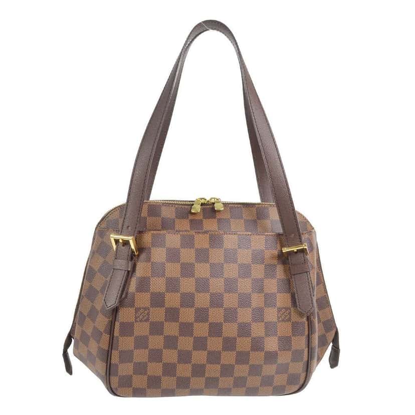 Louis Vuitton Belem Handbag Brown Canvas Good condition - Front View