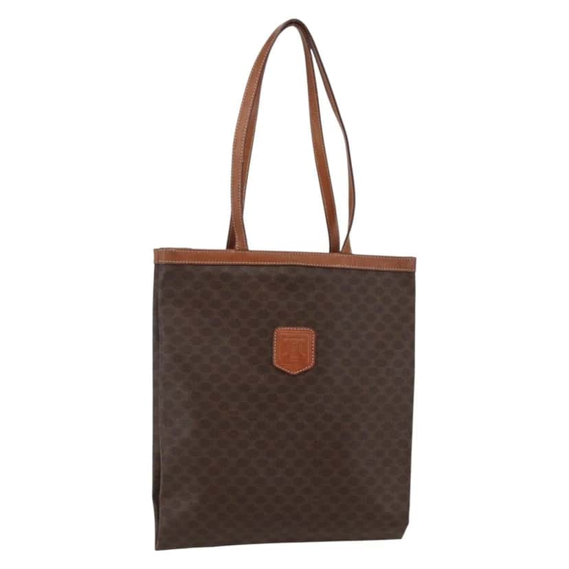 Celine Vintage Macadam Tote bag Brown Canvas Good condition - Front View