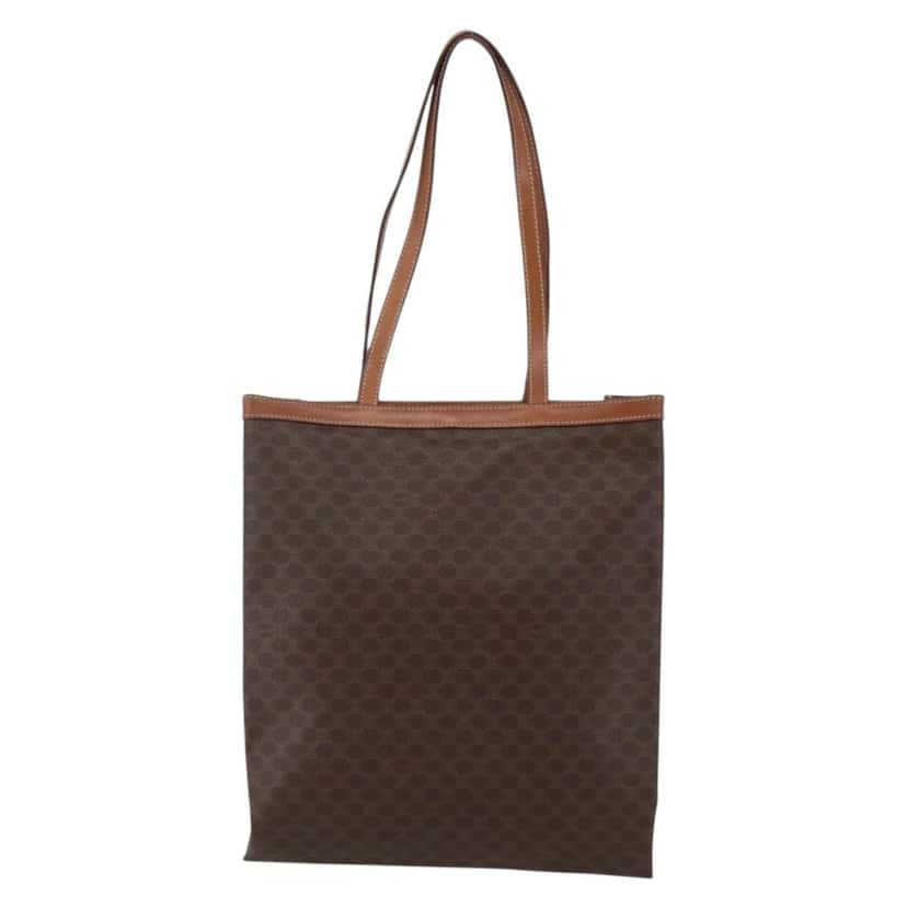 Celine Vintage Macadam Tote bag Brown Canvas Good condition - Back View