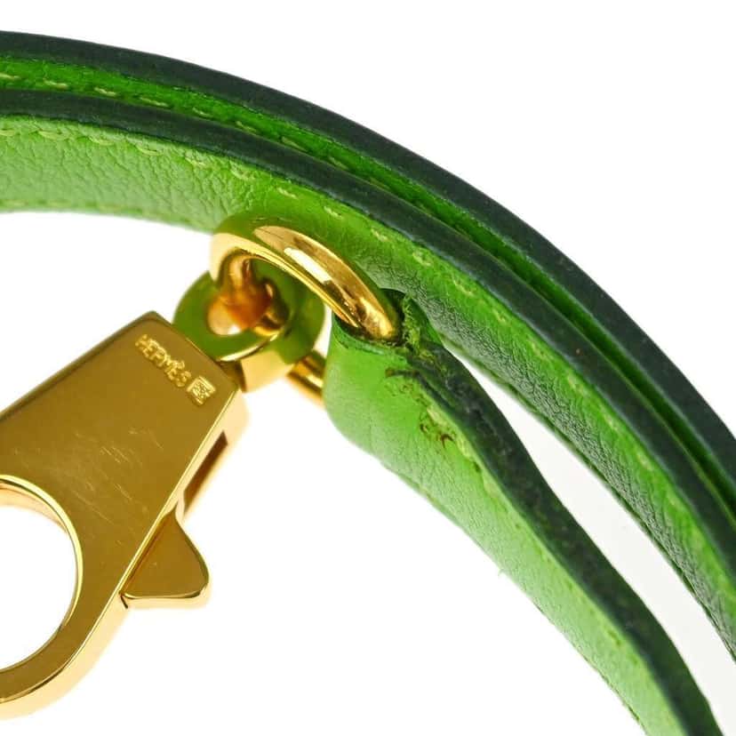Hermès Kelly Shoulder Strap Green Leather Good condition - Inside View