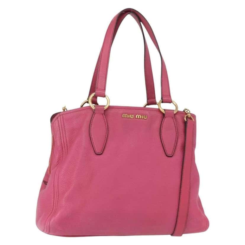 Miu Miu Phenix Convertible Tote Pink Leather Good condition - Front View