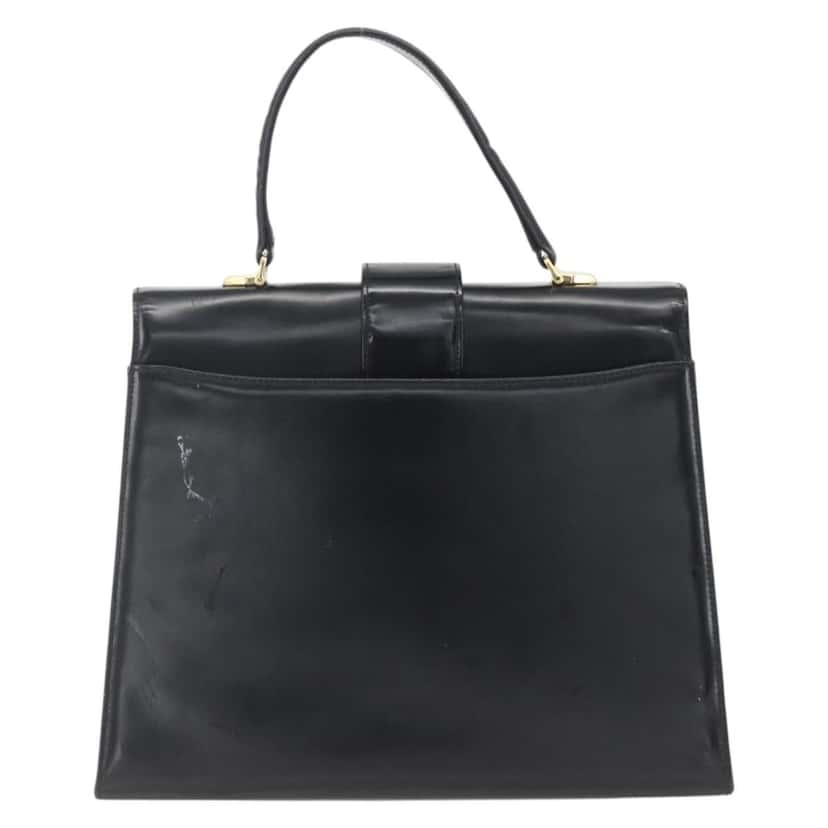 Valentino Garavani Vintage Handbag Black Leather Fair condition - Back View