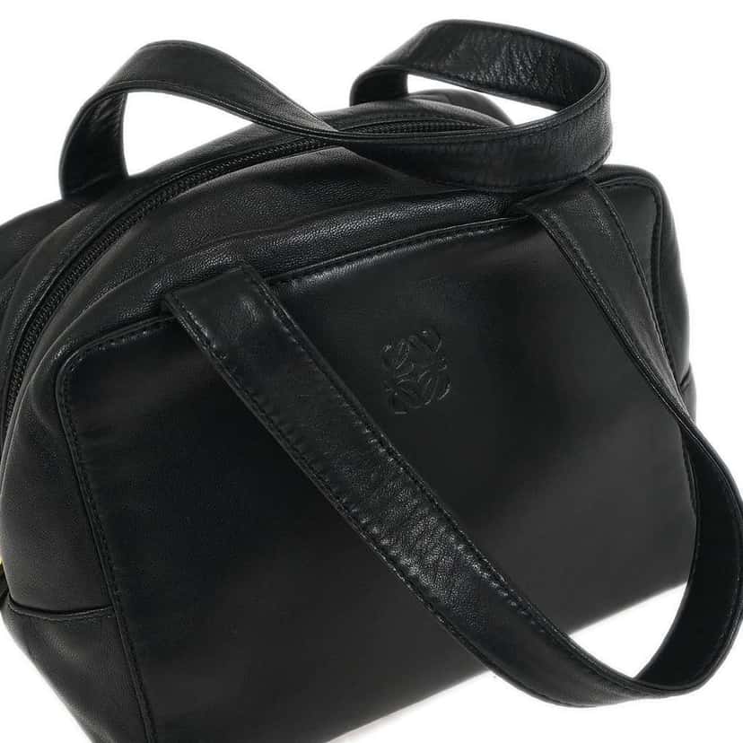 Loewe Anagram handbag Black Leather Good condition - Box View