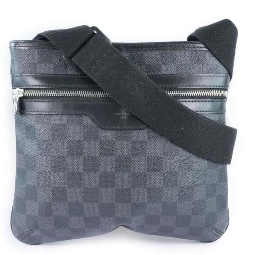 Louis Vuitton Thomas Handbag Black Canvas Good condition - Front View