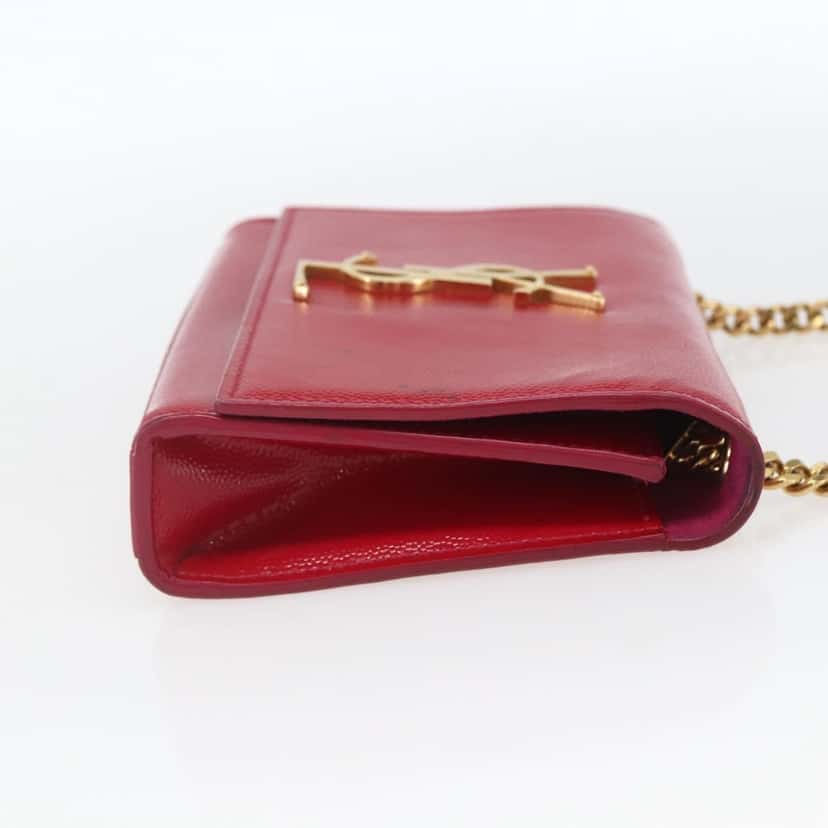 Saint Laurent Classic Monogram Crossbody Bag Red Leather Good condition - Model View