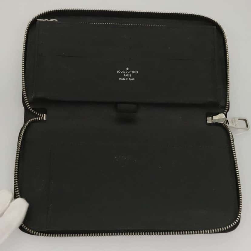 Louis Vuitton Zippy Organizer Black Leather Good condition - Box View