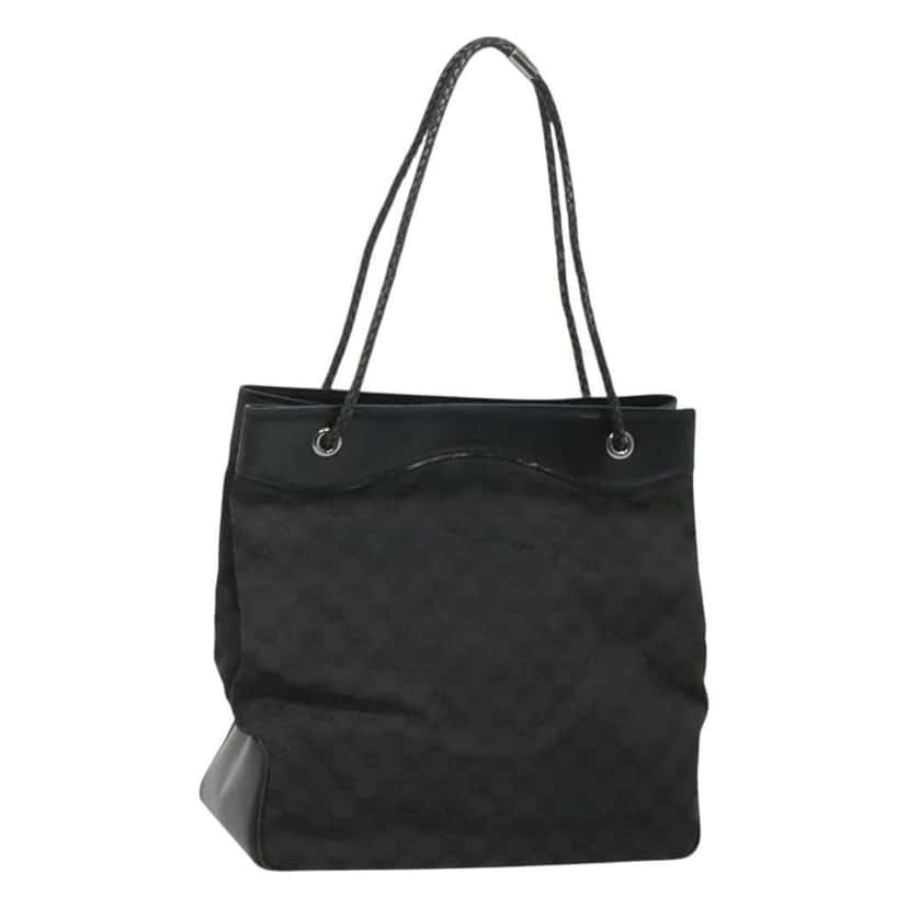 Gucci GG Canvas Bag Black Canvas Good condition - Front View