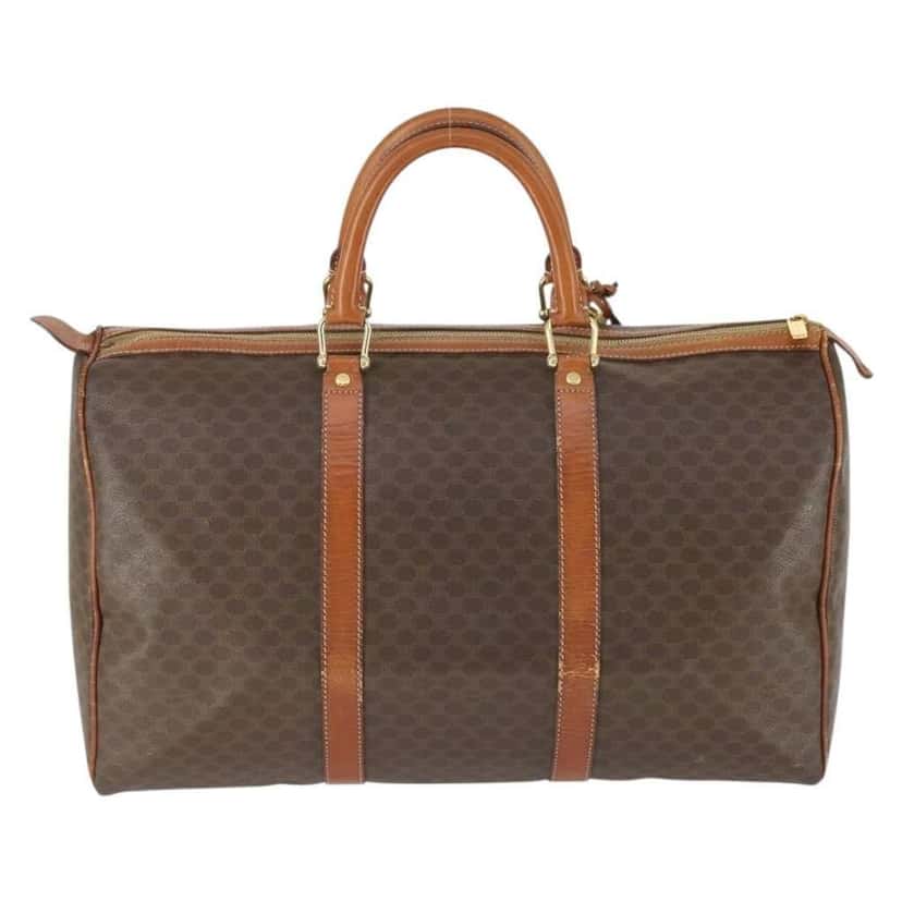 Celine Vintage Macadam Boston bag Brown Fair condition - Back View