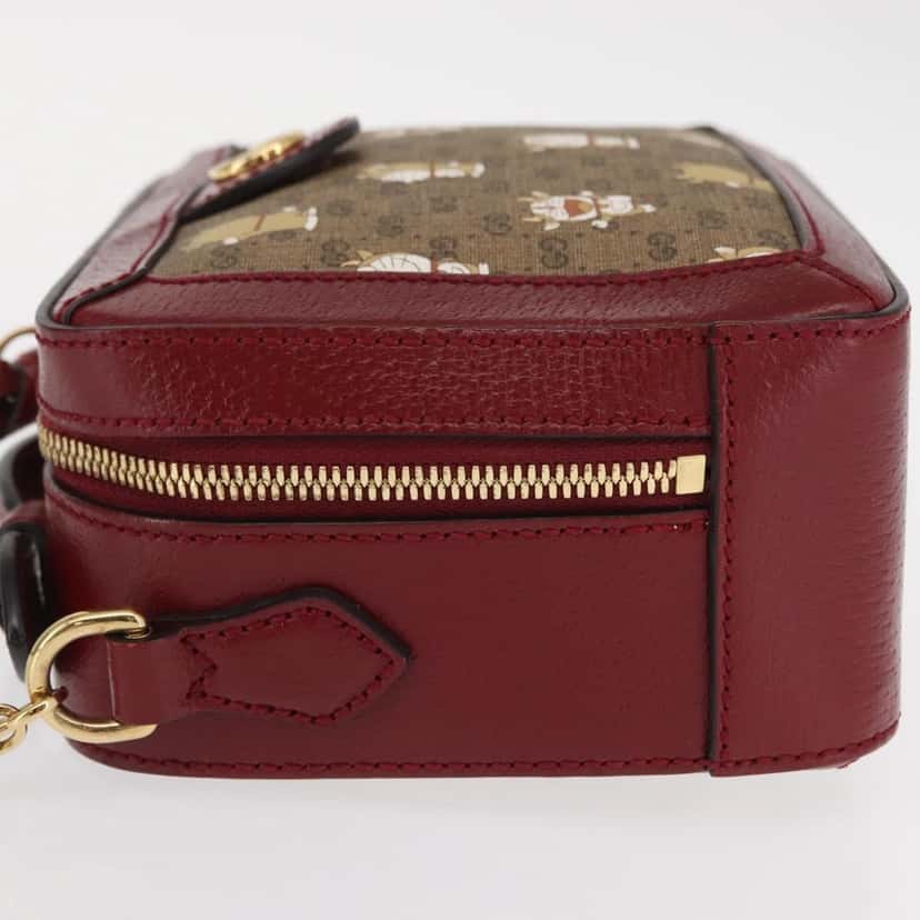 Gucci Doraemon Ophidia Zip Around Camera Bag Beige Canvas Very good condition - Model View