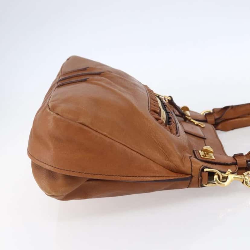 Chloe Margaret Handbag Brown Leather Good condition - Model View