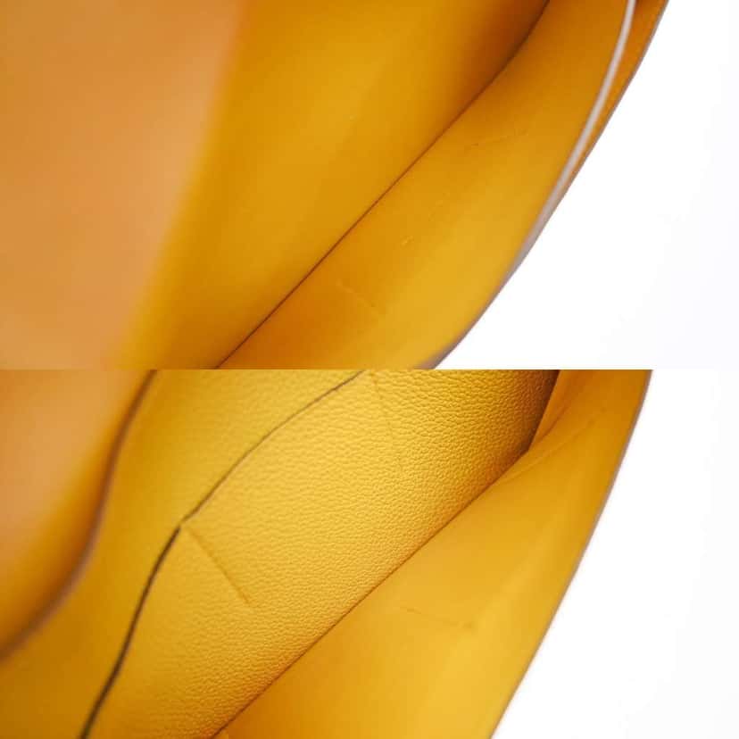 Hermès Dogon Duo Combined Wallet Yellow Leather Good condition - Box View