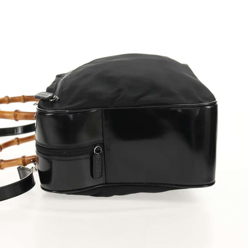 Gucci Vintage Bamboo Handle Bag Black Good condition - Inside View