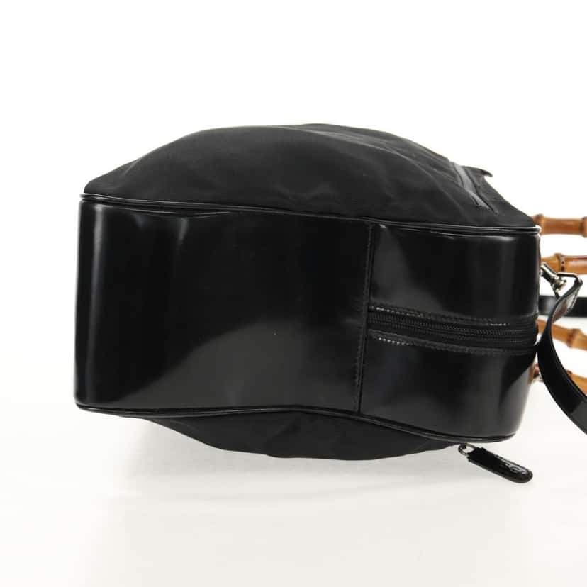 Gucci Vintage Bamboo Handle Bag Black Good condition - Model View