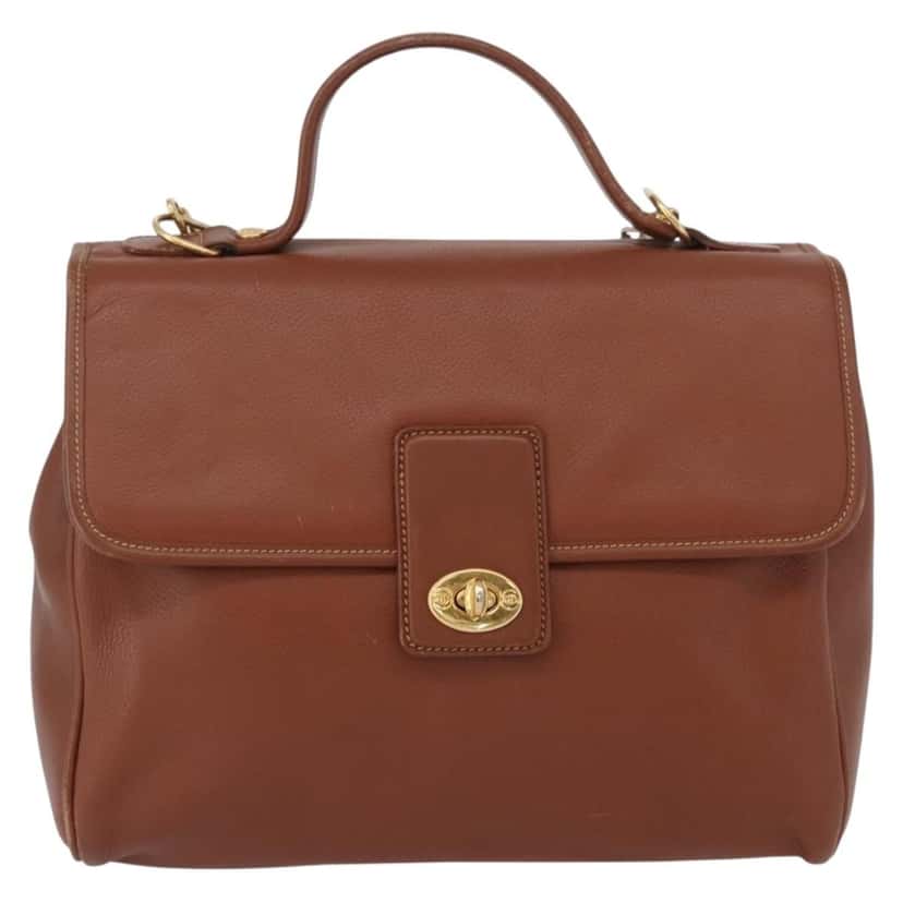 Gucci Vintage Handbag Brown Leather Good condition - Front View