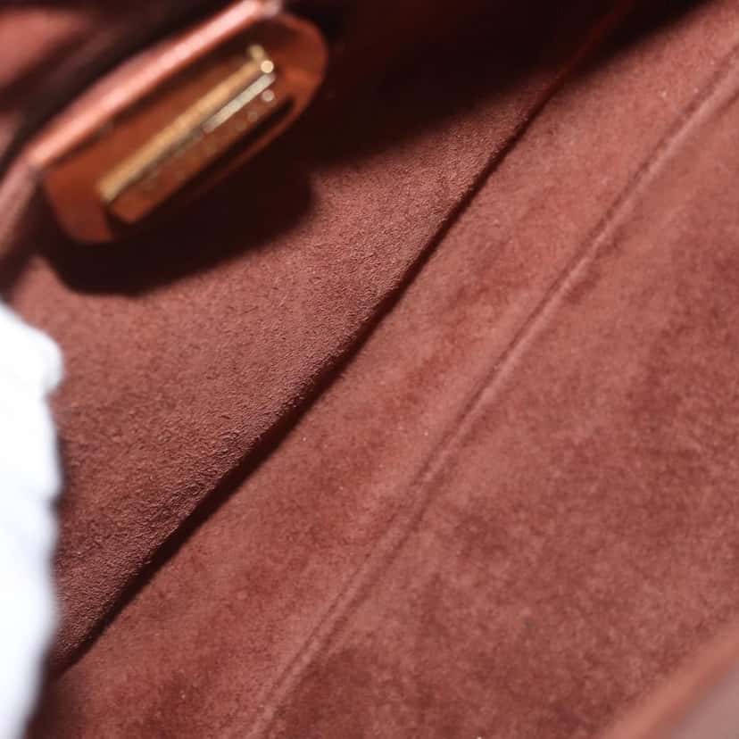 Gucci Vintage Handbag Brown Leather Good condition - Box View