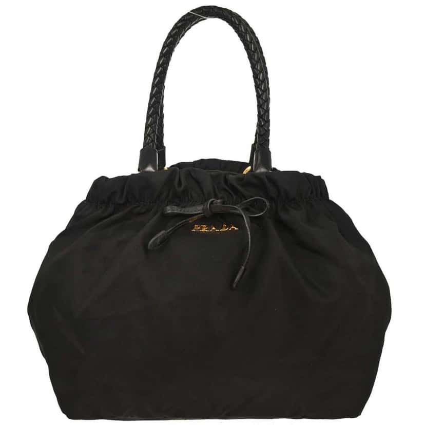 Prada Convertible Bow Tote Black Good condition - Front View