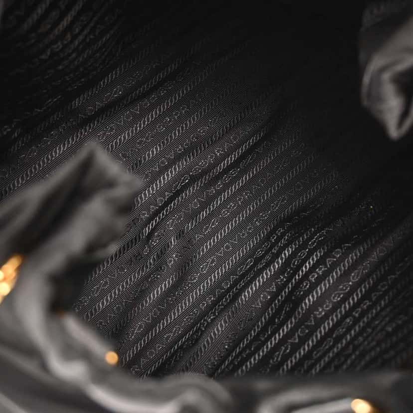 Prada Convertible Bow Tote Black Good condition - Inside View
