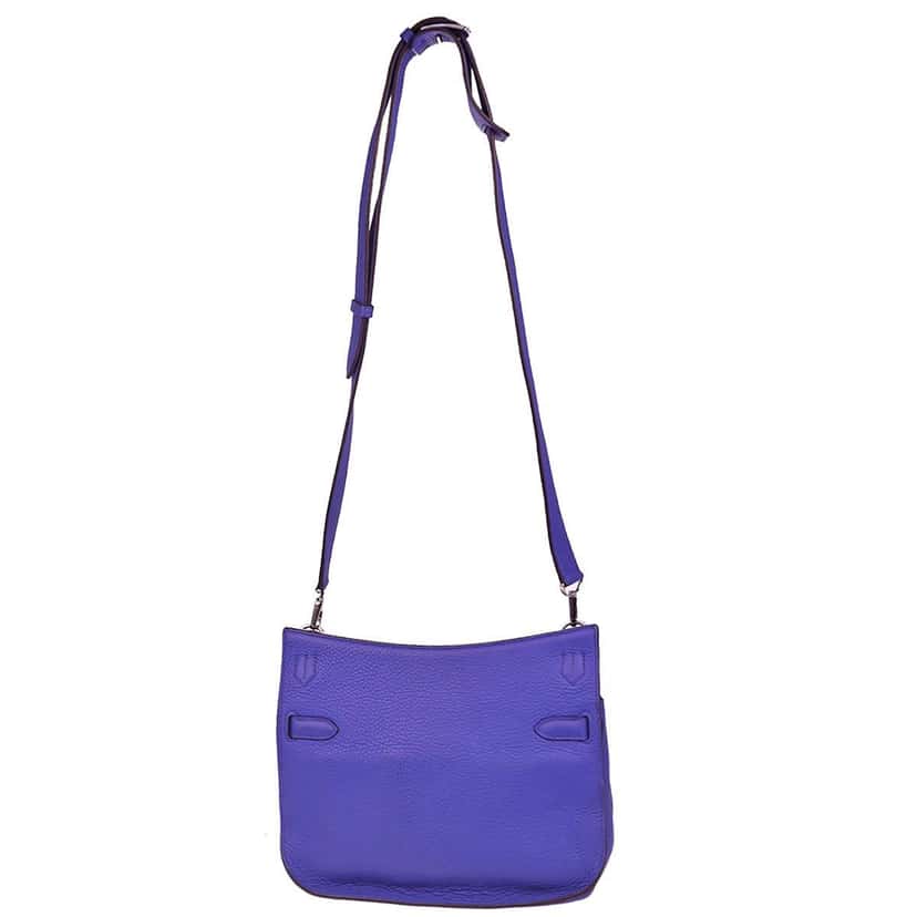 Hermès Jypsiere Bag Blue Leather Good condition - Back View