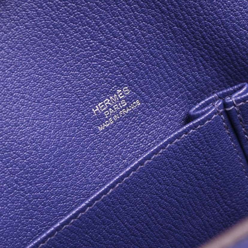 Hermès Jypsiere Bag Blue Leather Good condition - Box View