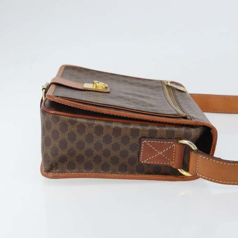 Celine Vintage Macadam Shoulder Bag Brown Canvas Fair condition - Inside View